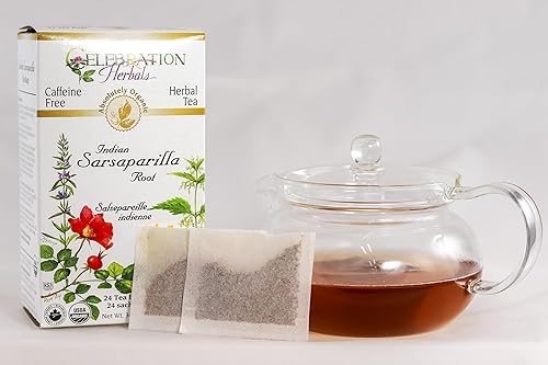 Miniatura 3 de Celebration Herbals Bolsas de té de raíz de zarzaparrilla orgánica, 24 unidades