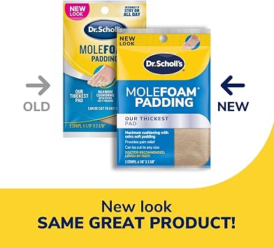 Dr. Scholls Dr. Scholls Molefoam Padding, 2 each (Pack of 2) - Packaging May Vary