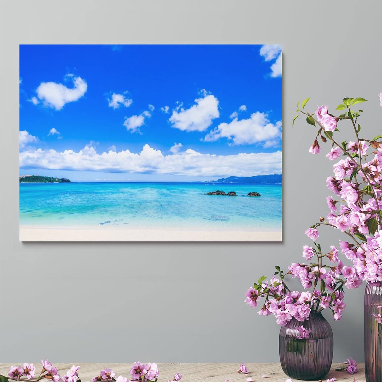 Amazon.co.jp: 絵画 青い海インテリア 絵画 風景画アートパネル 壁の絵