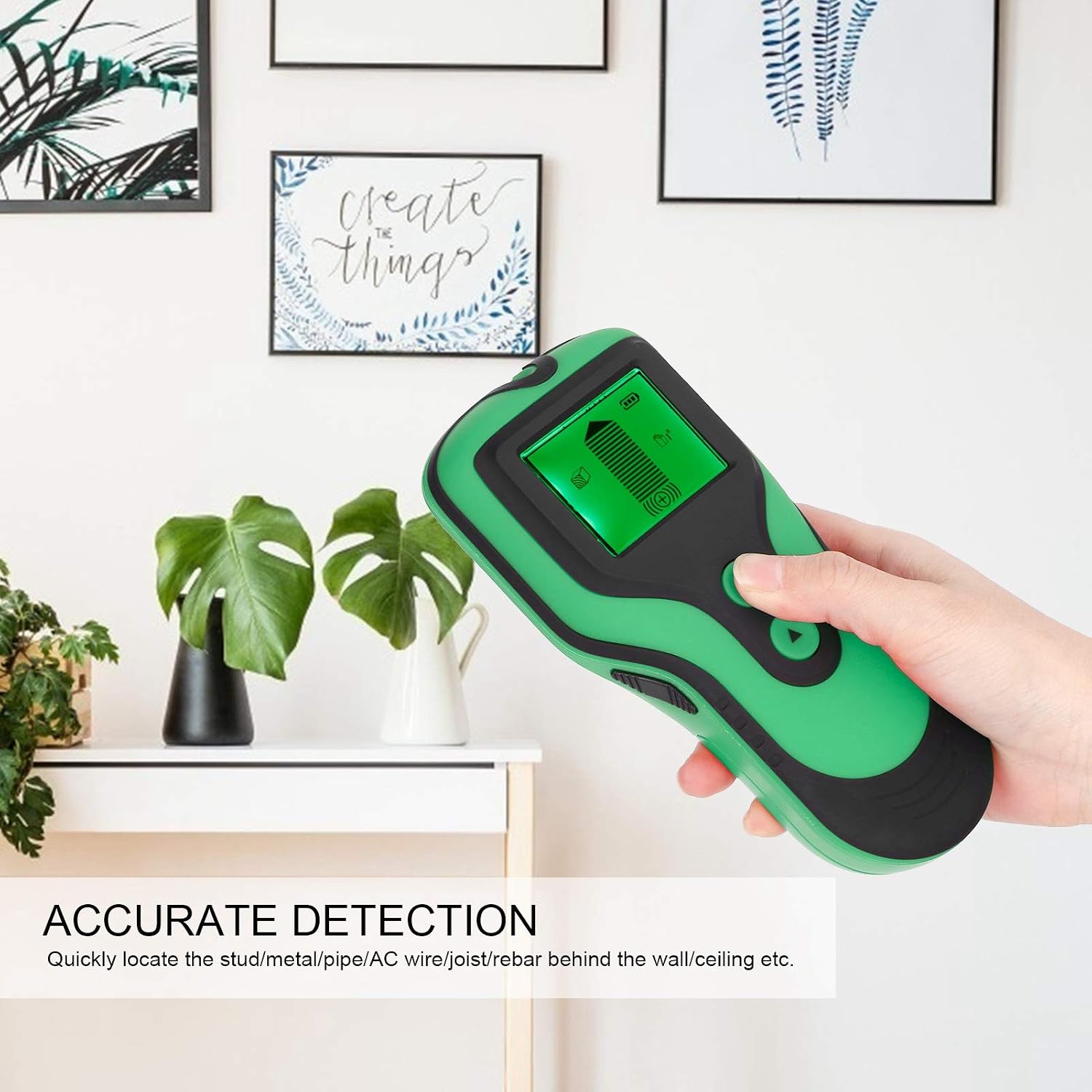 3 in 1 Metal Detector Wood Finder Wall Scanner Portable LCD Tester Ac Wires Stud Detection Depth for Compact Design Garden Wall Wall Backyard Metal Detectors