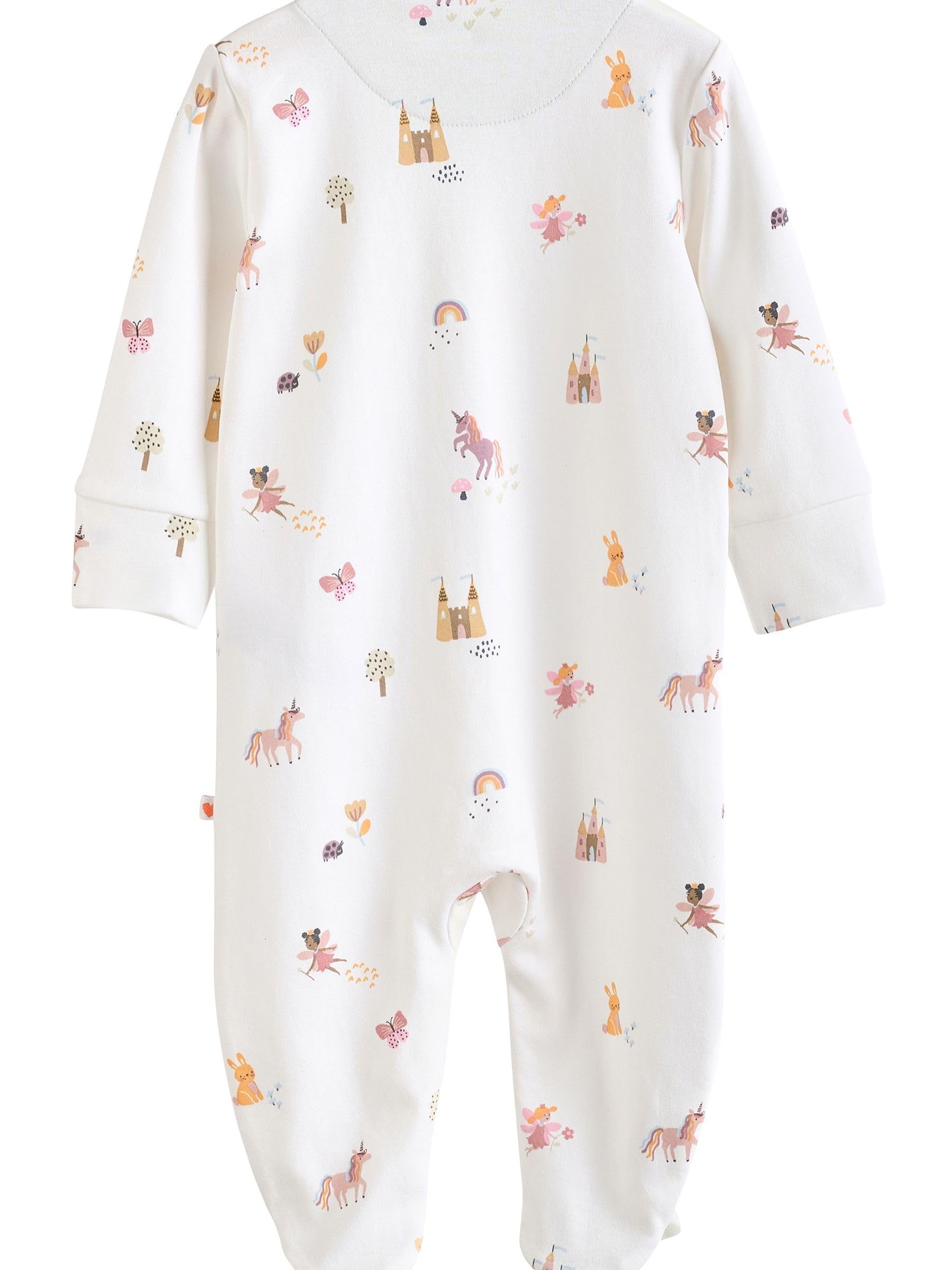 NEXT Bambina Confezione da 5 Tutine per Neonati in 100% Cotone con Piedini