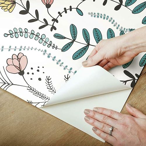 Miniatura 4 de RoomMates RMK11543RL Finlayson - Papel tapiz para despegar y pegar (rosa y verde)