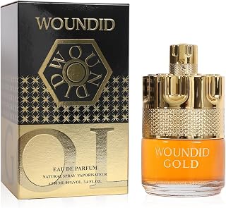Woundid Gold Cologne for Men 3.4oz/100ml Eau de Parfum, Fragrance for Men