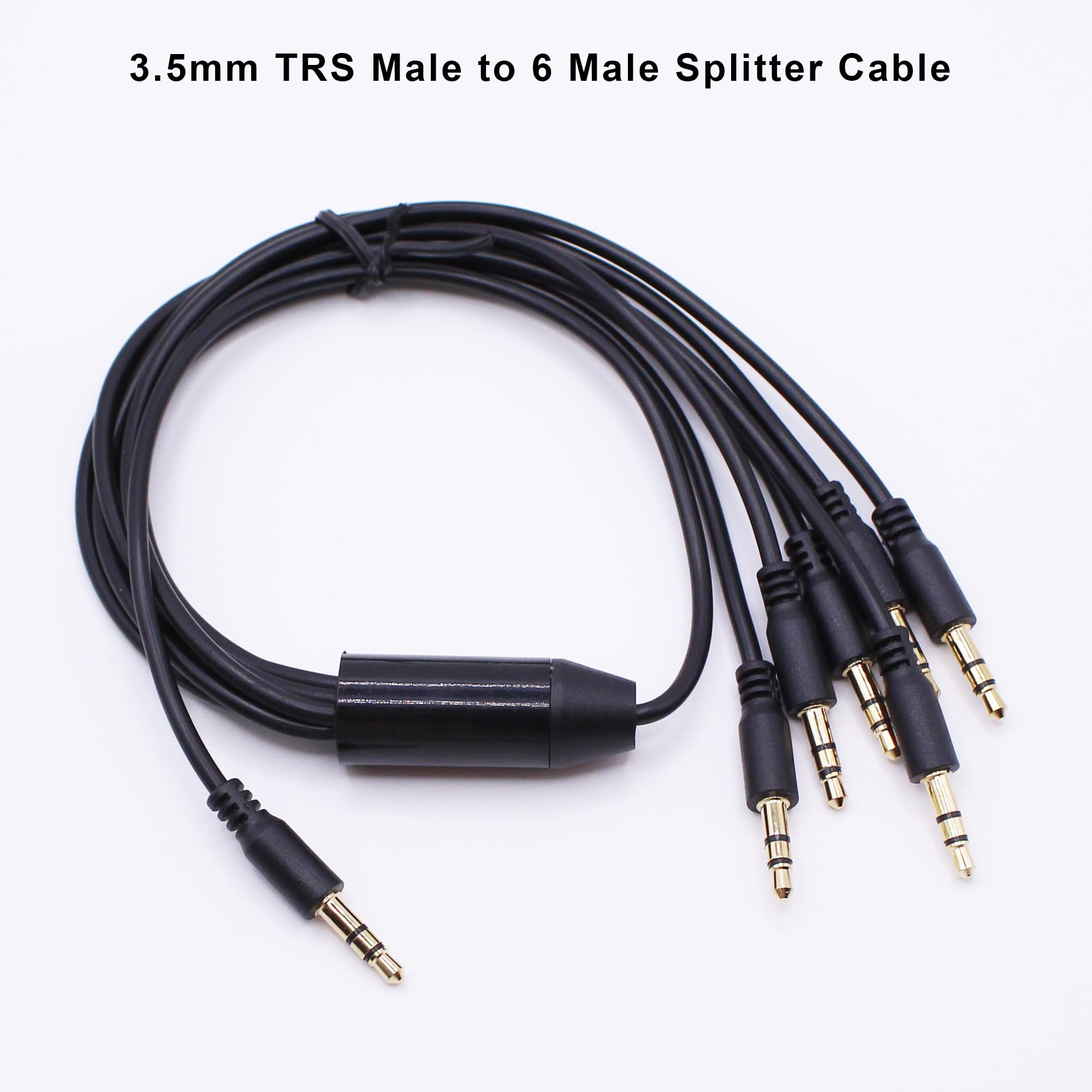 Rozdzielacz słuchawkowy, 3,5 mm, 3-biegunowy, pozłacany, 3,5 mm, do komputera, głośnika, MP3, słuchawki (0,5 m)