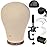 ZGCYSMHT 20 Inch Wig Head Cork Canvas Block Head Mannequin Head With Stand for Making Wigs (20inch)