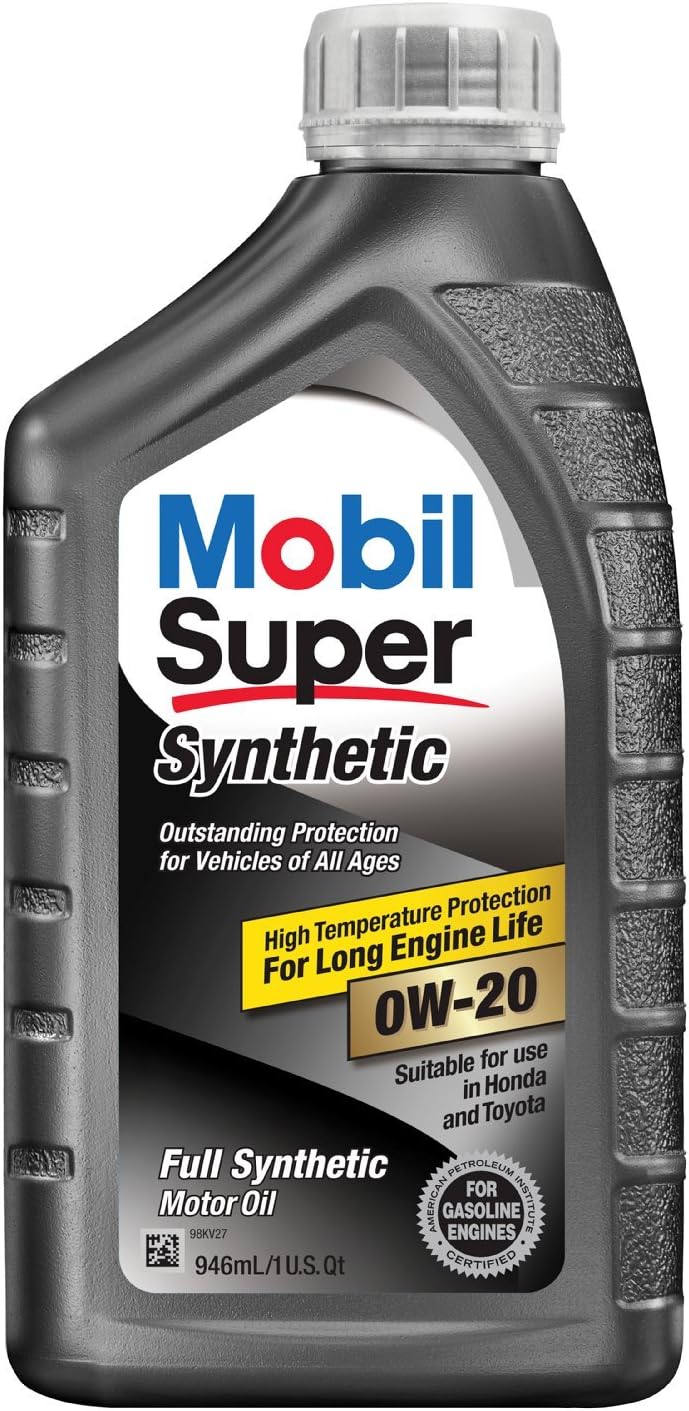 Mobil Super 98KU68 0W-20 Synthetic Motor Oil - 1 Quart (Pack of 6)