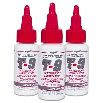 BOESHIELD T-9 Rust & Corrosion Protection/Inhibitor and Waterproof Lubrication, 1 Oz Liquid Thr k