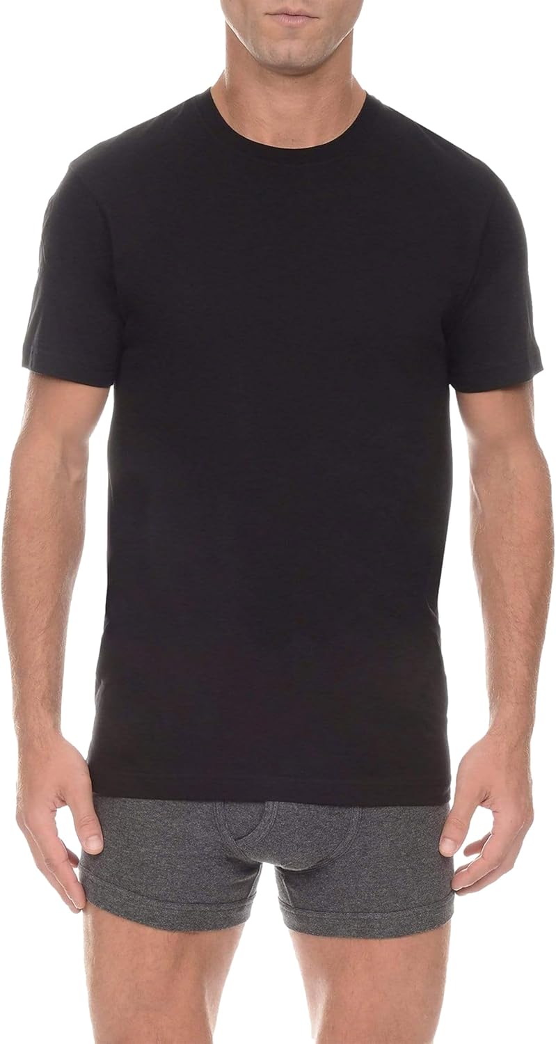 2(X) IST Mens Essential Cotton Crew Neck T-Shirt 3-Pack - Image 3