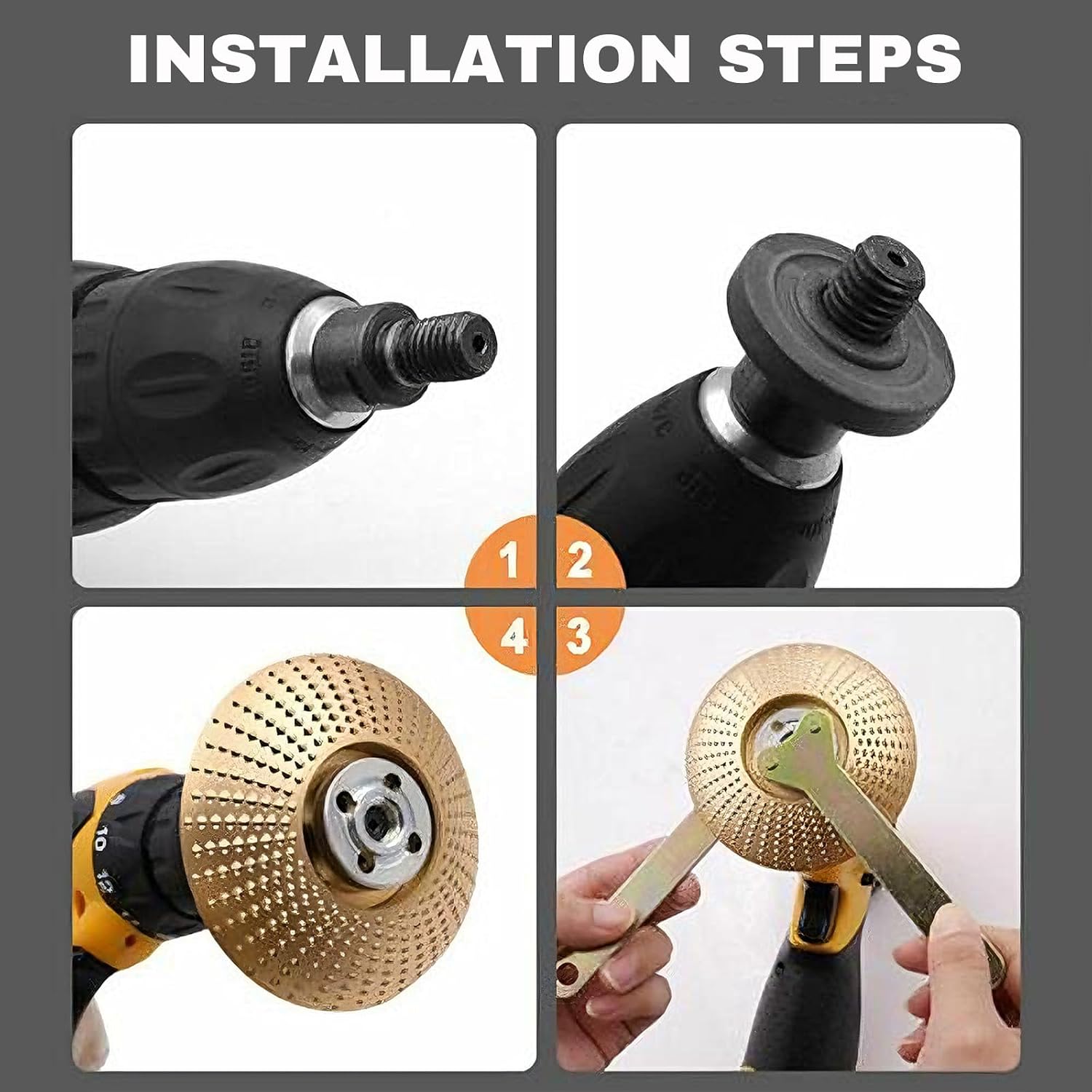 3 PCS Angle Grinder Polishing Pad,Carbon Steel Shaping Disc Flat Curve Inclined Design,Angle Grinder Attachments for Wood Sanding Polishing Surface Finishing (Mix)
