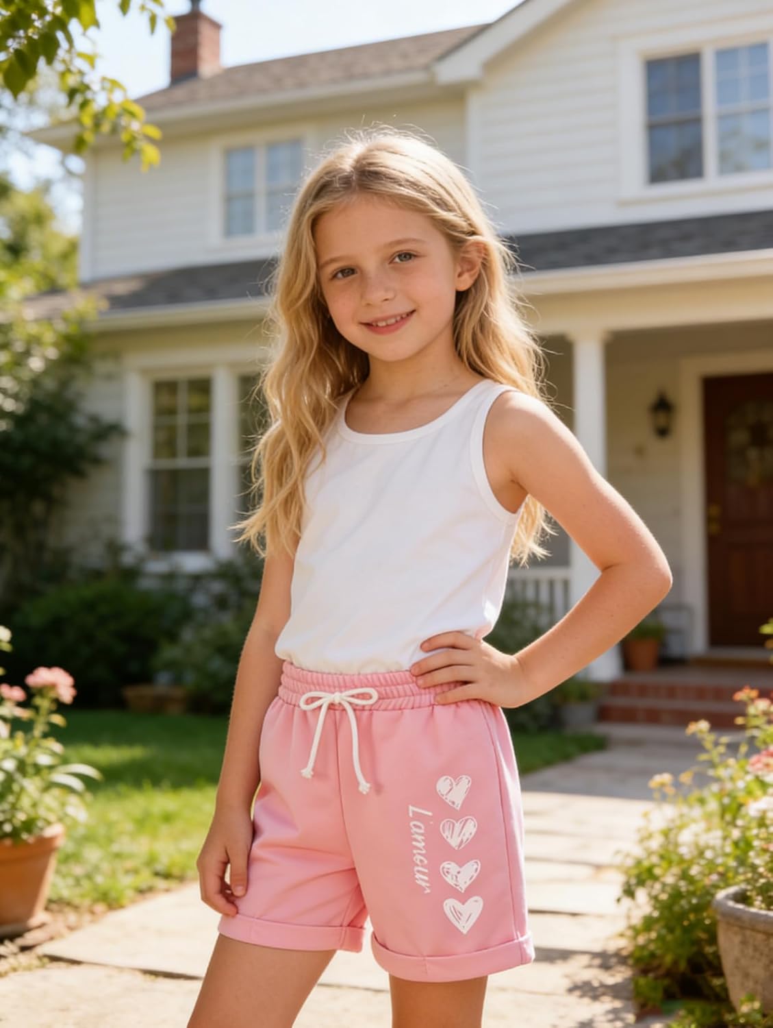 Girls 4 Packs Athletic Shorts Toddler Kids Workout Dance Dolphin Short 4-12Y