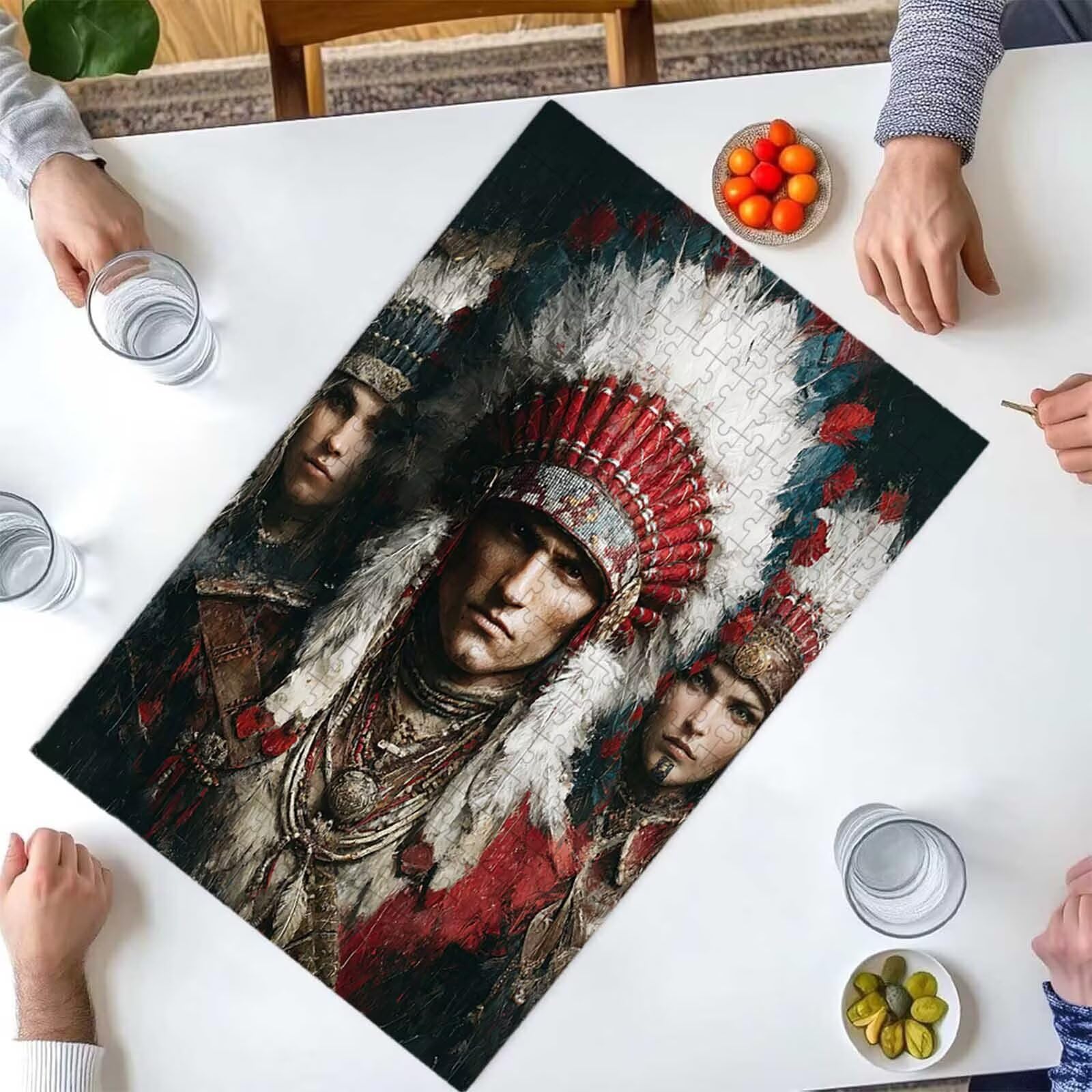 Puzzle 1500 sztuk Puzzle dla dorosłych 87 x 57 cm gra edukacyjna prezenty dla dorosłych i dzieci w wieku 14 lat, kreatywny prezent dla psa kwiat PjY2803 D-C