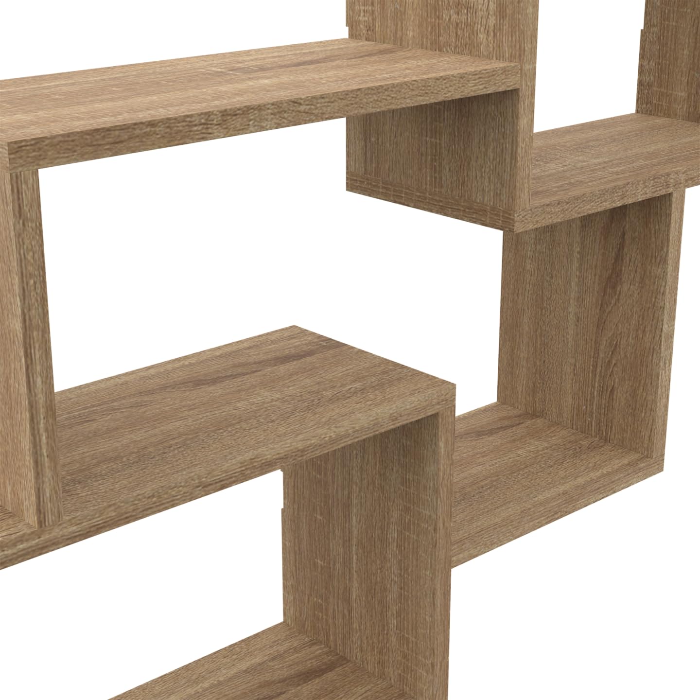 IDMarket Scaffale CHIARA Sospeso 8 Ripiani 190 Cm - Effetto Faggio, Montaggio Verticale O Orizzontale