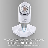 Vista 6 de Corner Mount Infant Optics DXR-8 & Pro - Estante adhesivo de pared, visión óptima, panorámica completa e inclinación, fácil instalación, sin