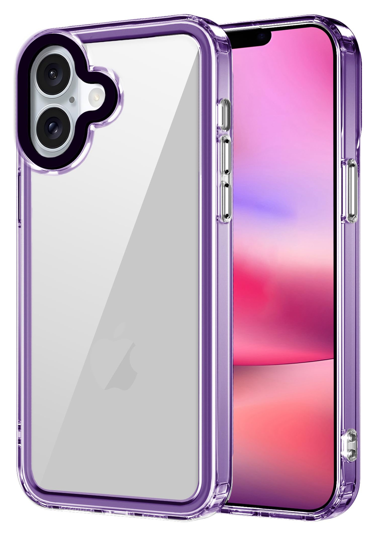 Kapa Warrior Acrylic Clear Back Cover for Apple iPhone 16 Plus | Slim Shockproof [Military Grade Protection] Hybrid Bumper Case (Purple Sides) (B0D8JFCGH1) Amazon Price History, Amazon Price Tracker