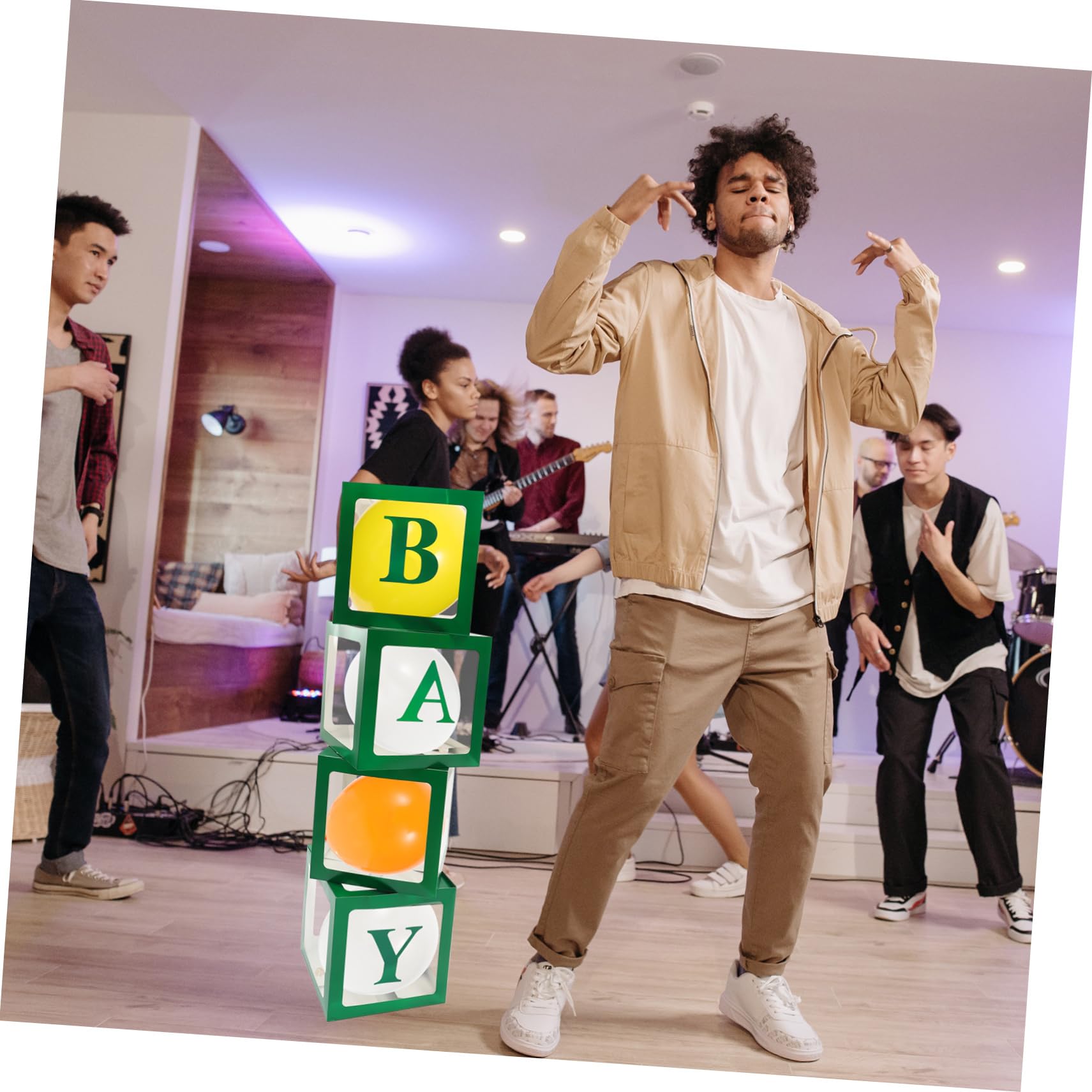 Ciieeo Durchsichtige Geschenkboxen für Babyparty mit Babyboxen aus Papier Wiederverwendbar und Einfache Installation für Shower und Gender Reveal Dekoration