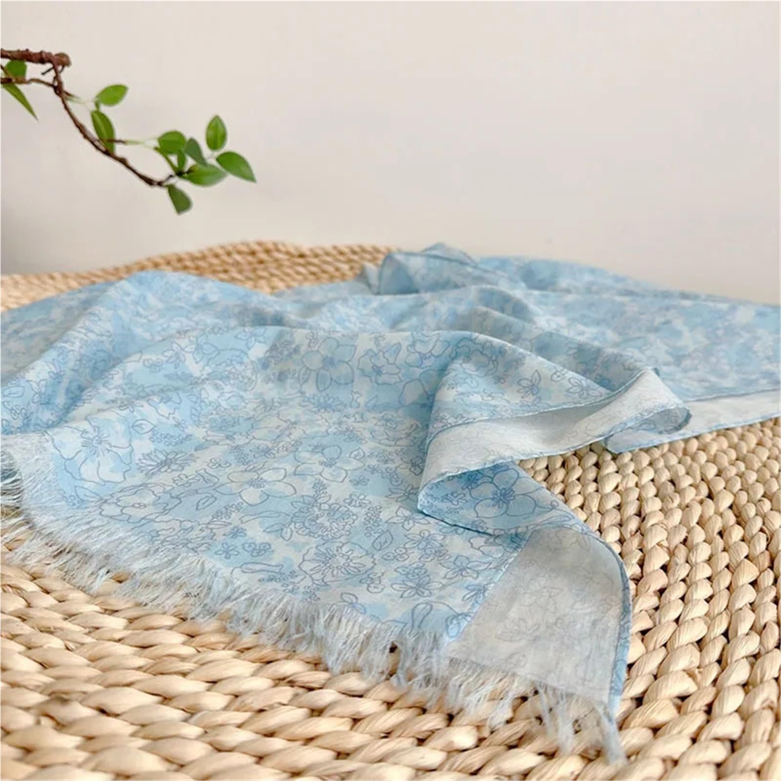 Foulard estivo Sciarpa da donna con protezione for il collo leggera, fresca ed elegante, stampata in cotone primaverile estivo