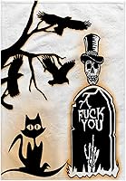 Vista 1 de 3D Rose Fuck You. Halloween R.I.P. Toalla de mano con calavera de azúcar, 15 x 22 pulgadas