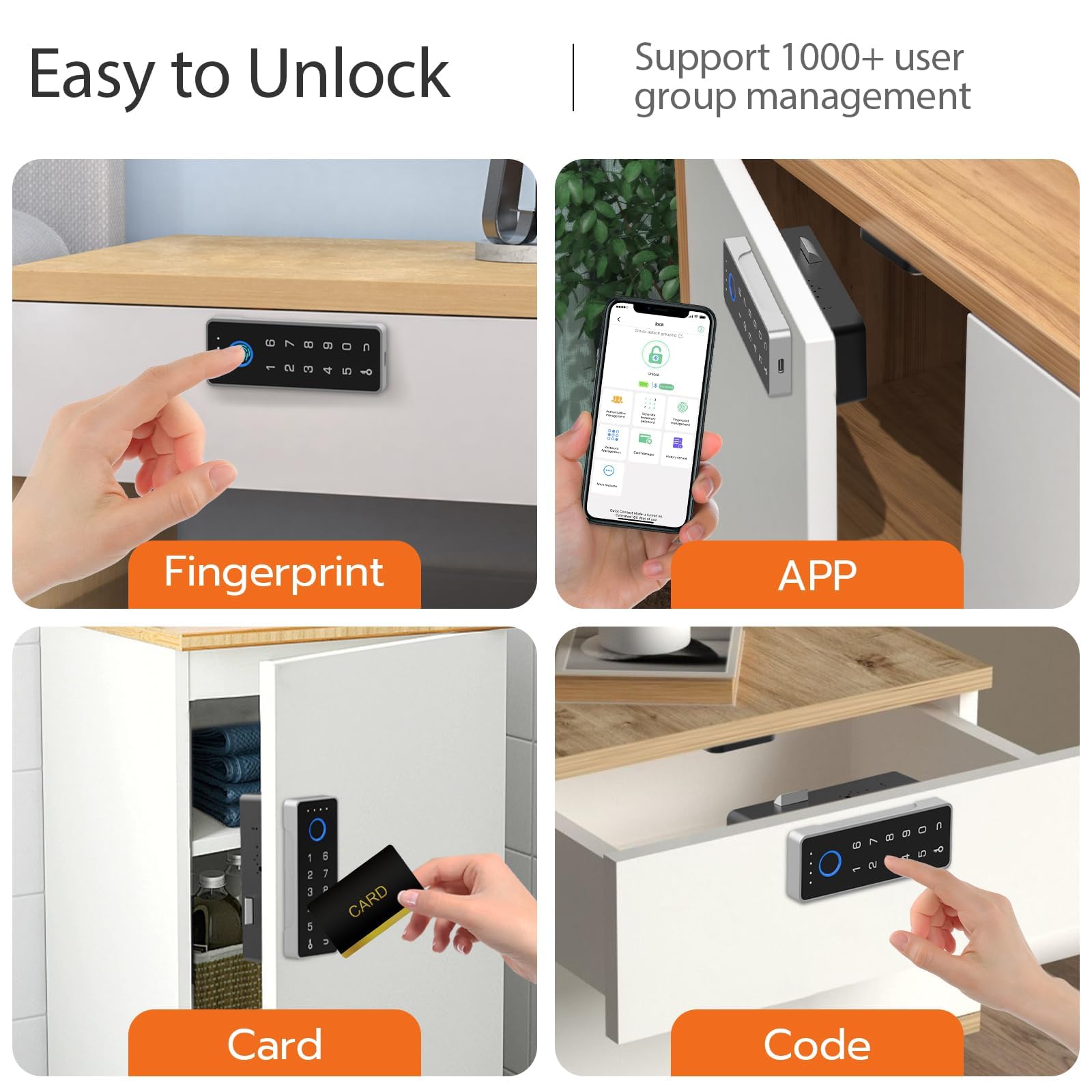 Smart Ladeslot met Vingerafdruk Wachtwoord eLinkSmart RFID NFC