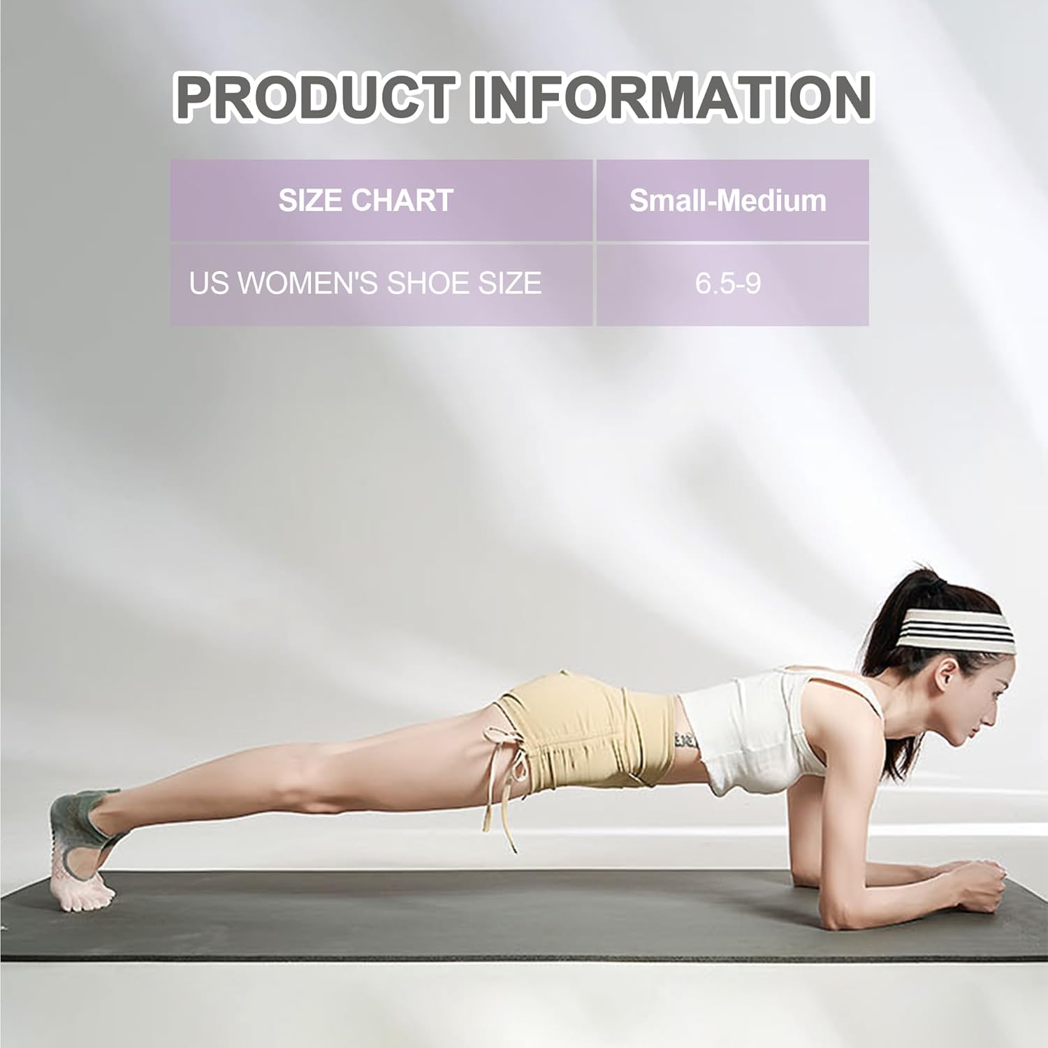 Pilates Socks with Grips for Women - Toe Separators Non-Slip Barre Socks for Yoga, Ballet, Fitness, Dance - Image 6