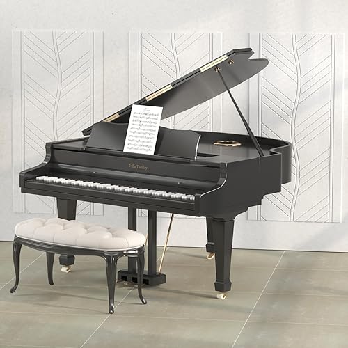 Miniatura 9 de TONOR 4 paneles acústicos, paneles de pared insonorizados con patrón de hojas de 47.2 x 23.6 x 0.35 pulgadas, totalmente autoadhesivos, paneles de