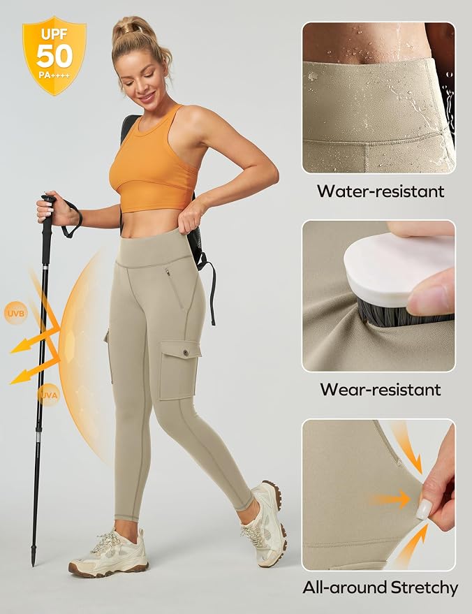 Leggings para mujer caqui talla S miniatura 3