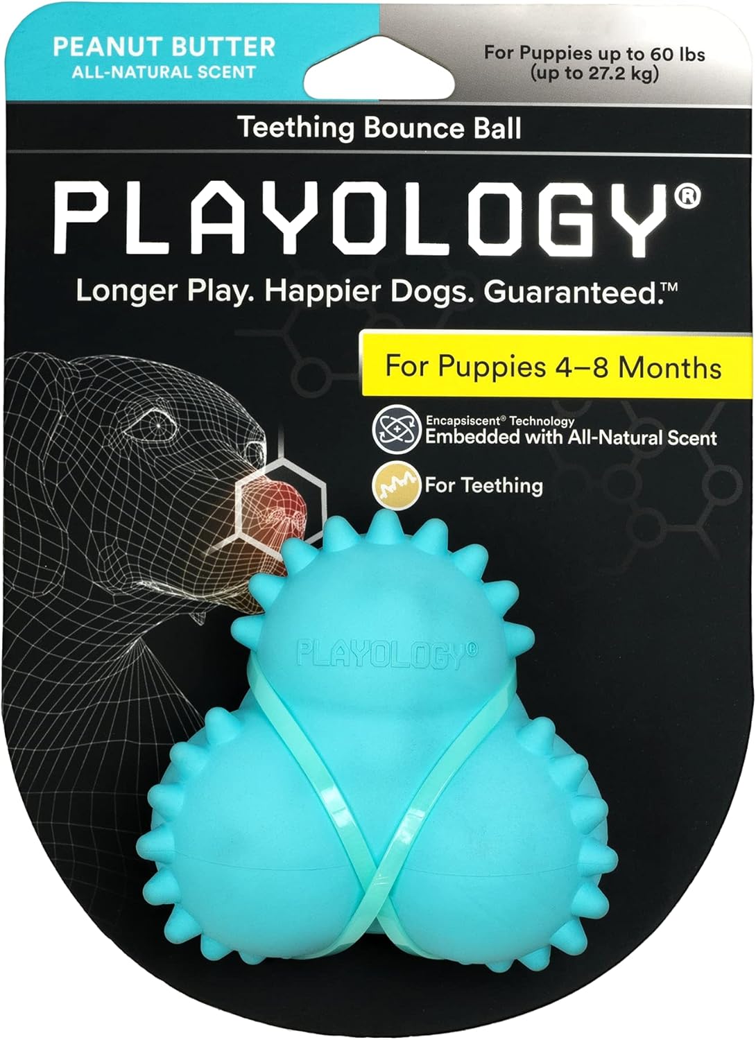 Pet Supplies Playology Puppy Bounce Ball Dog Toys, Large Chew Toys