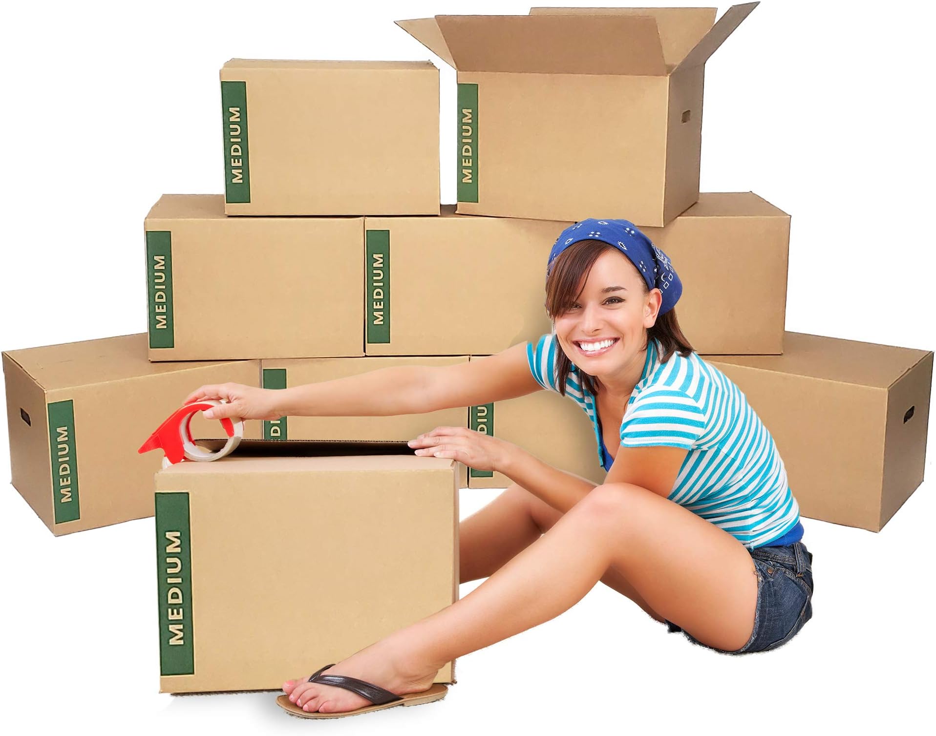 Medium Moving Boxes 18"x14"x12 with Handles (10 Pack) - Cheap Cheap Moving Boxes