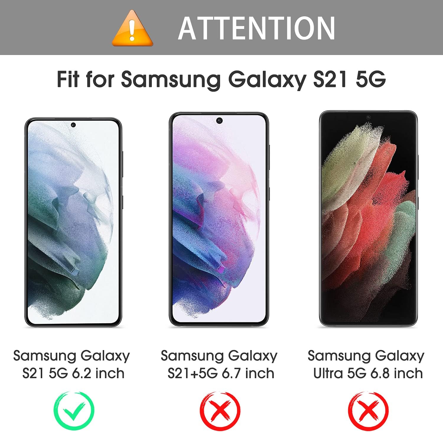 OMOTON [2+2 Pack] Screen Protector & Camera Lens Protector for Samsung Galaxy S21 5G (6.2 inch),Tempered Glass/Easy Installation/Scratch Resistant