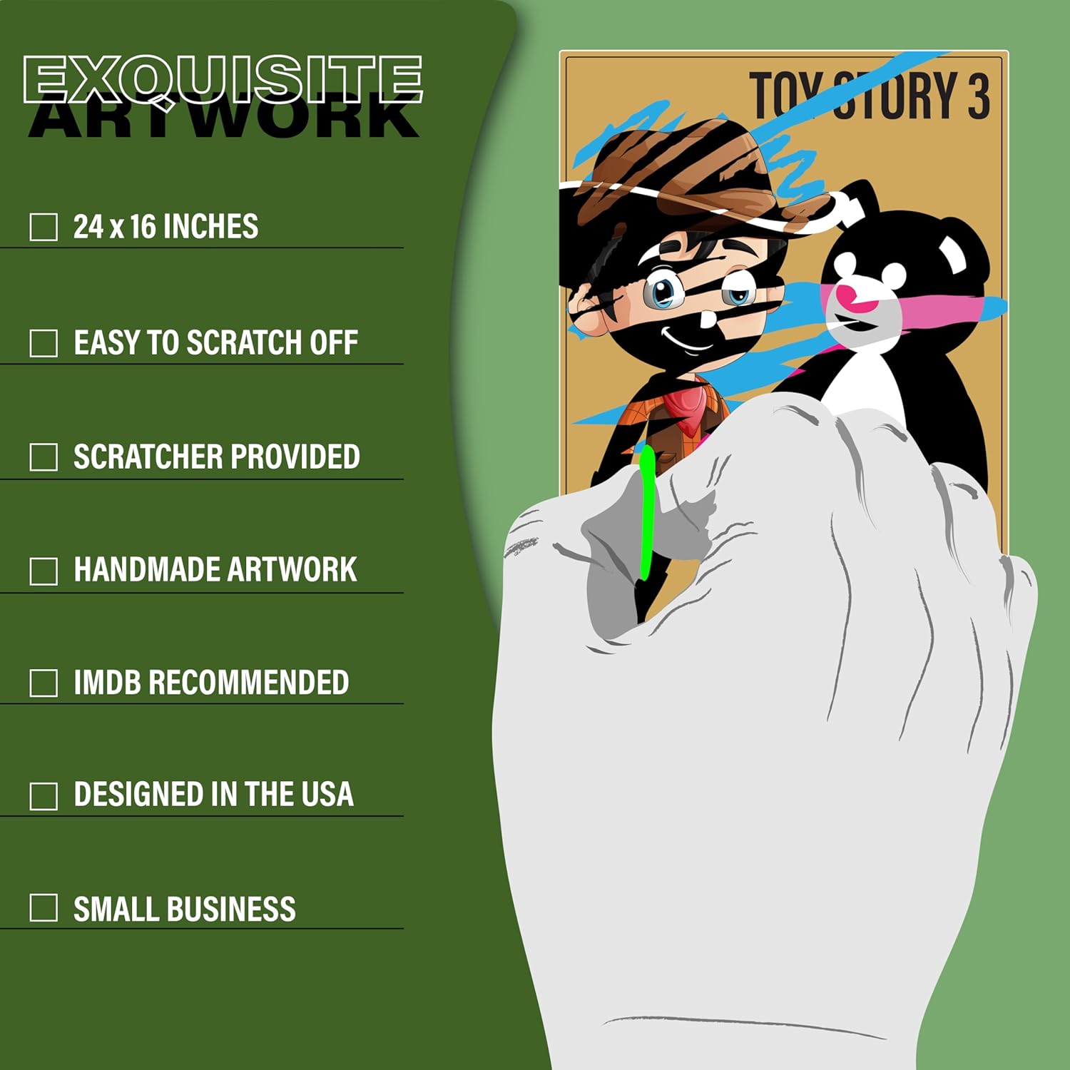 Zamzal Top 100 Movies Scratch Off Poster - Bucket List IMDB Family Recommendation Movie - Gift Date Night List Cards Films (Movie Artwork) - Image 2