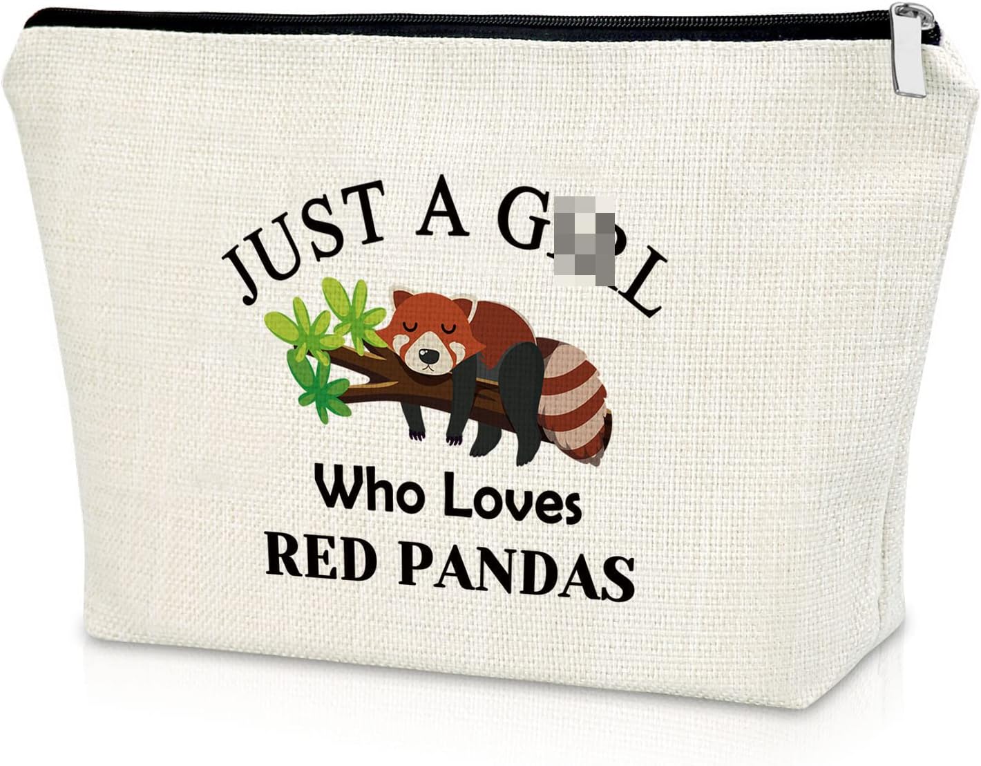 Sazuwu Regalos para amantes de los animales, bolsa de maquillaje para mujer, Solo una chica que ama a los pandas rojos