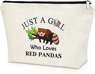Red Panda Lover Gift for Women Makeup Bag Red Panda Themed Gifts Animal Lover Gift Cosmetic Bag Animal Panda Lover Gifts for Daughter Sister Graduation Christmas Gifts Cosmetic Travel Pouch