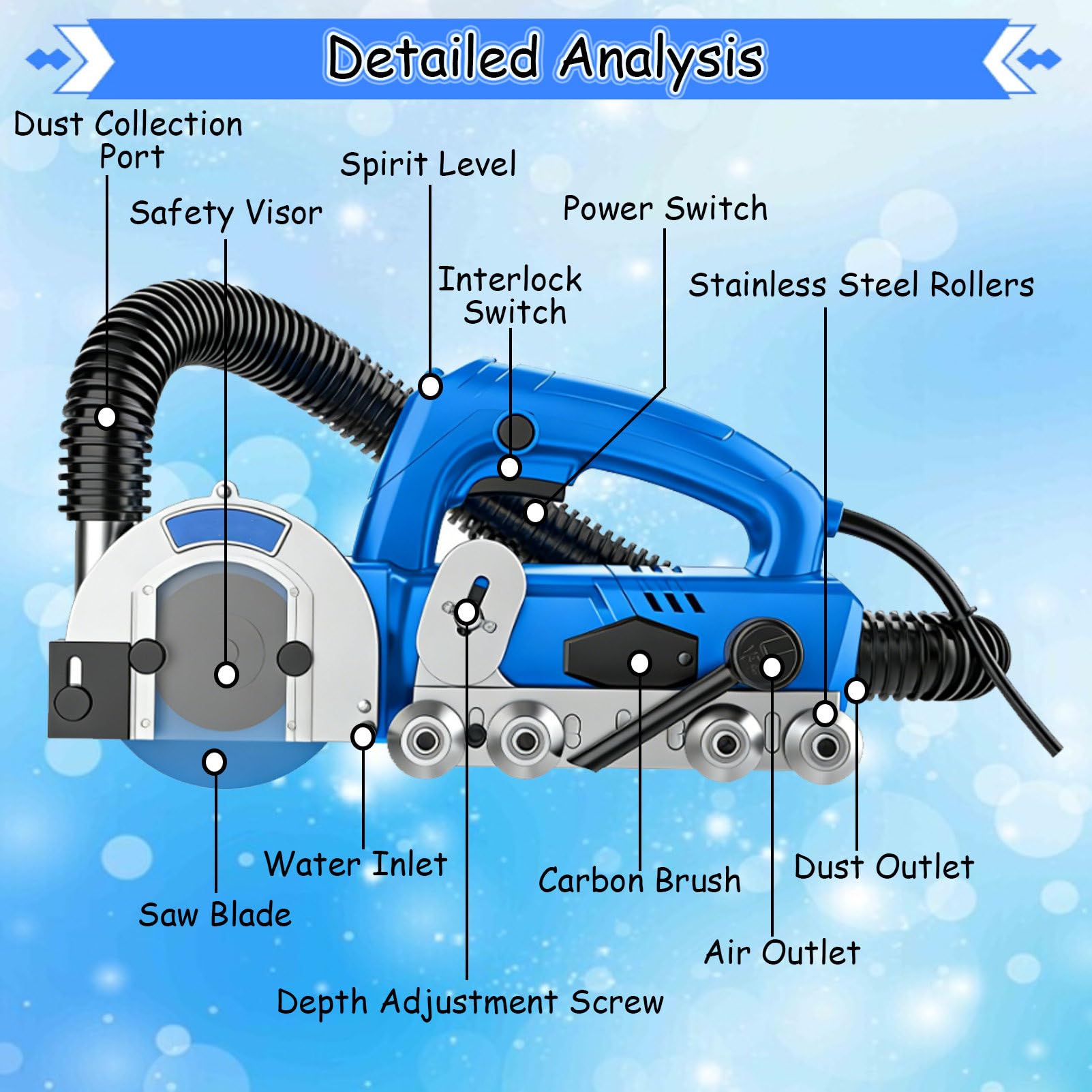 Máquina eléctrica de limpieza de lechada de azulejos, herramienta de 1200 W y 9000 RPM para eliminar lechada vieja y cemento, eficiente limpiador de grietas de azulejos con placa de limpieza de 2,2 mm