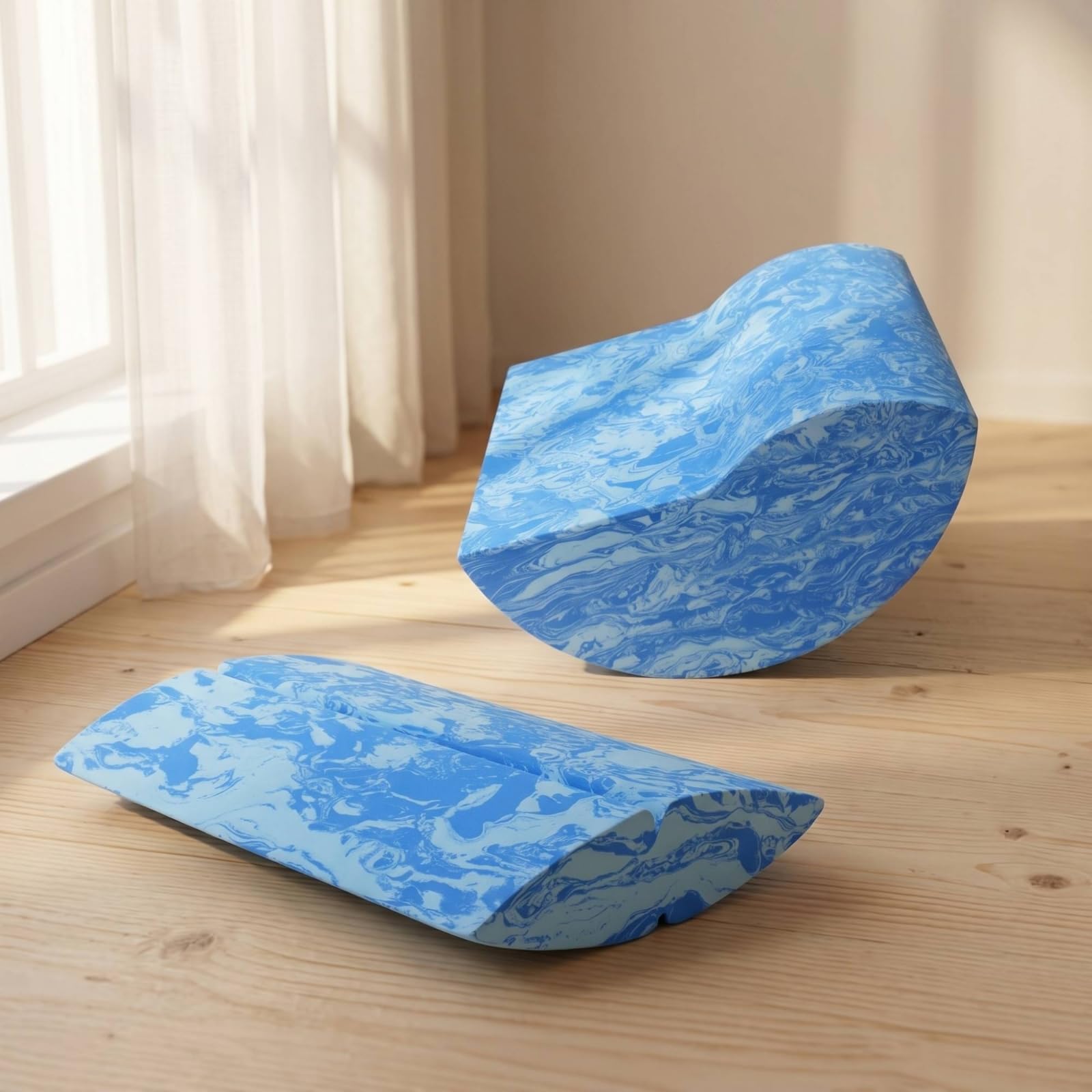 Generic Blocco Equilibrio per EVA con Superficie Marmorizzata Elegante per Stretching Stabilità E Controllo Muscolare Adatto per Riabilitazione Palestra Home Gym