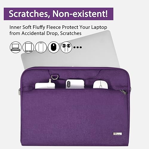 Miniatura 10 de V Voova Funda de transporte para laptop 13 13.3 14 pulgadas con correa para el hombro, funda delgada para computadora compatible con MacBook Air 13