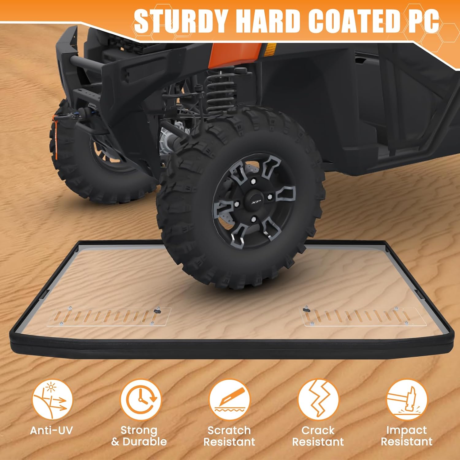 ZForce 950 Front Windshield with Adjustable Airflow Vent Fits for 2023-2025 CFMOTO ZForce 950 Sport & 4 / ZForce 950 Trail / ZForce 800 trail G2, PC Scratch Resistant UTV Front Full Windshield