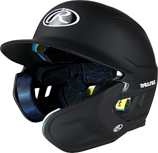 Rawlings MACH Adjust Batting Helmet with Adjustable Jaw Guard - Matte, JR/SR Sizes, IMPAX Foam Protection for Baseball