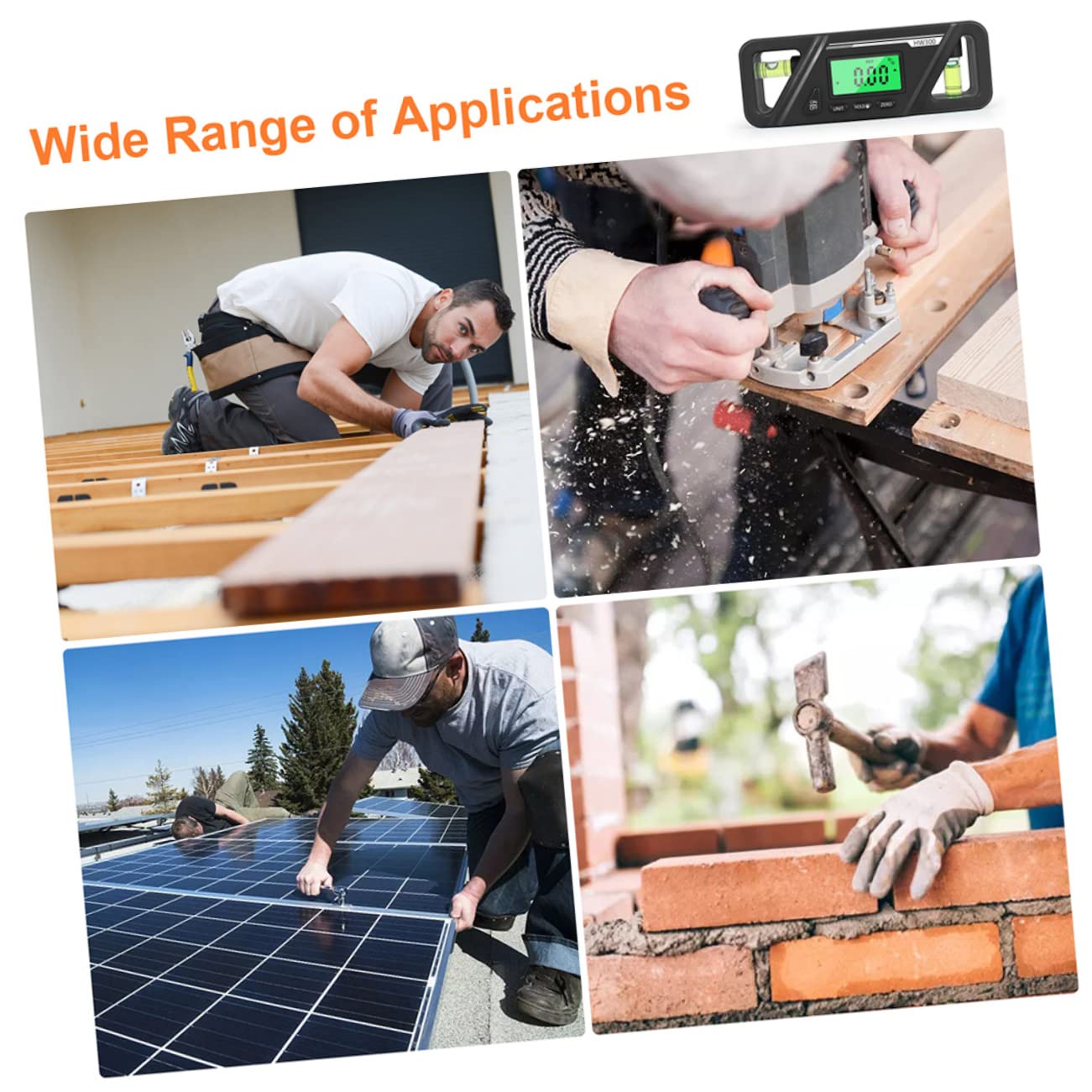iplusmile 3pezzi Goniometro Digitale Con Livella Magnetica Strumento Di Misurazione Angolare Per Lavori Di Falegnameria e Installazione
