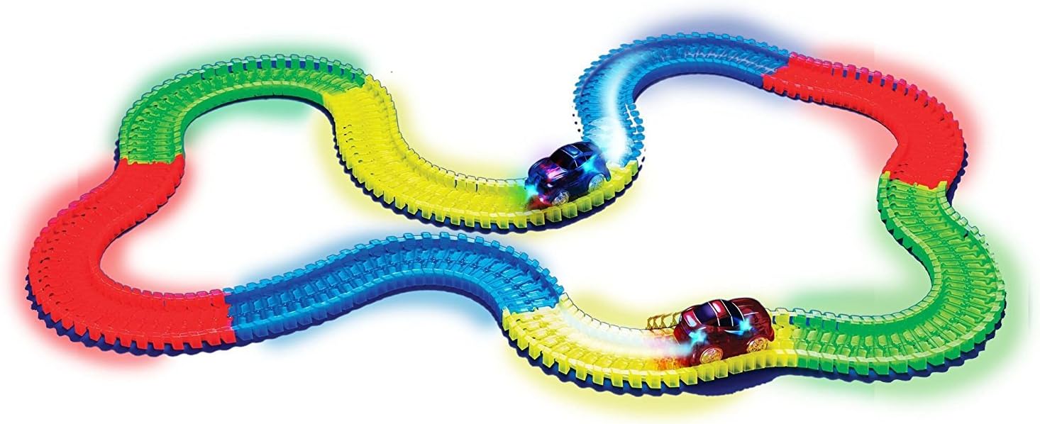 Ontel Magic Tracks The Amazing Racetrack That Can Bend, Flex and Glow - As Seen On TV Multicolor, 11'