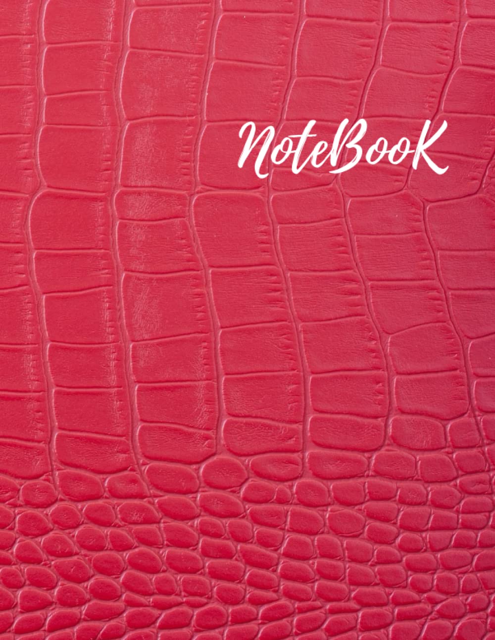 NOTEBOOK : Red themed gift journal for note taking with 120 lined pages 8.5" x 11"