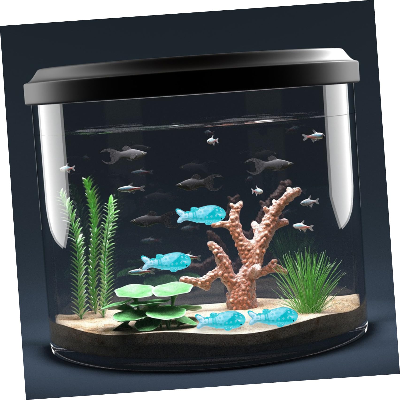 BESPORTBLE 150pièces Décoration De Poisson Aquarium Ornements Mini Whales pour Décor De Réservoir Accessoires Ludiques pour Aquarium