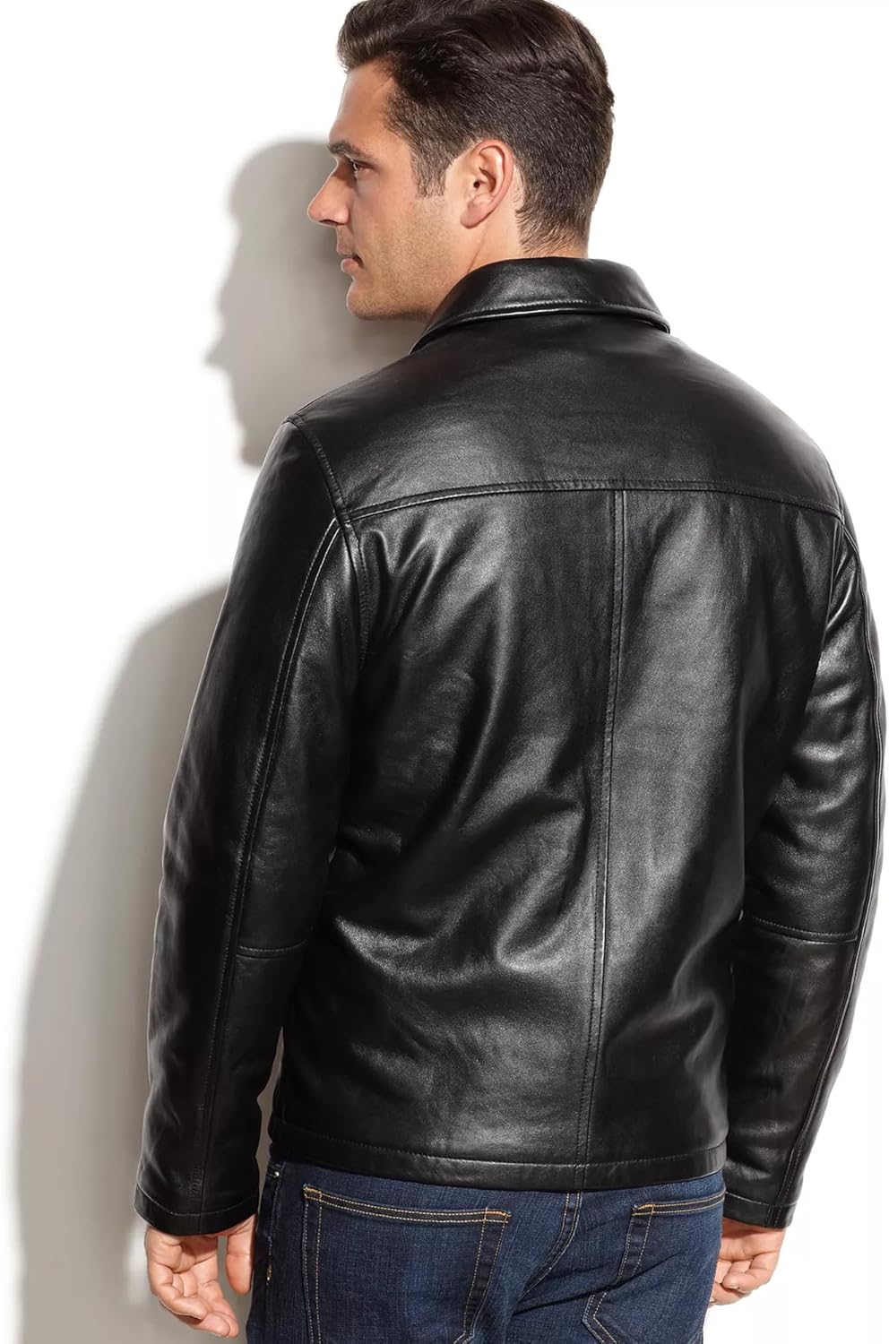 Men's Genuine Lambskin Leather Classic Biker Style Jacket | lambskin Jackets Men - Image 2