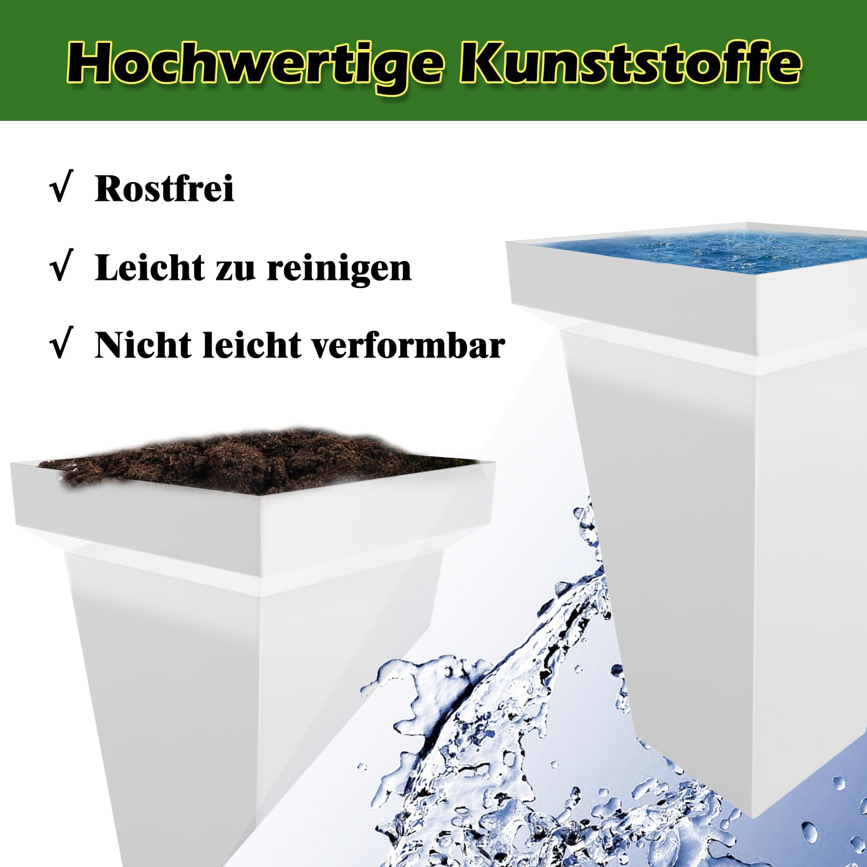 Blumenständer, 3-stöckig, Metall-Pflanzenständer mit 12 Kunststoff-Blumeneimern, beweglicher, robuster Blumenwagen, Blumenregal für drinnen und draußen, Terrasse, Garten, Wohnzimmer, Florist
