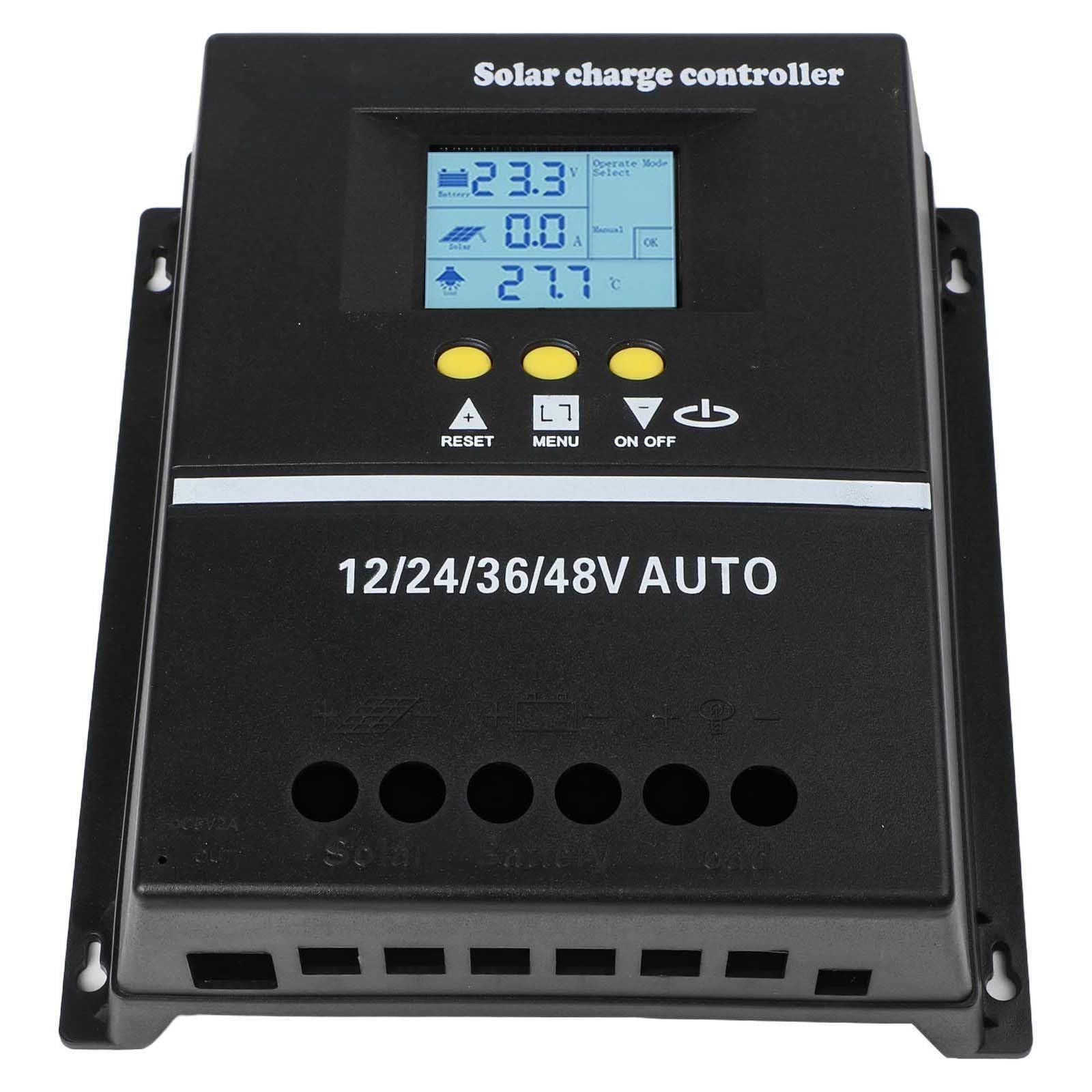 Regolatore di carica solare MPPT da 200 A, 12 V/24 V/36 V/48 V, con display LCD e regolatore di batteria