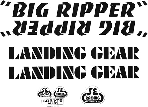 SE Bikes Big Ripper Decal Set Null Black