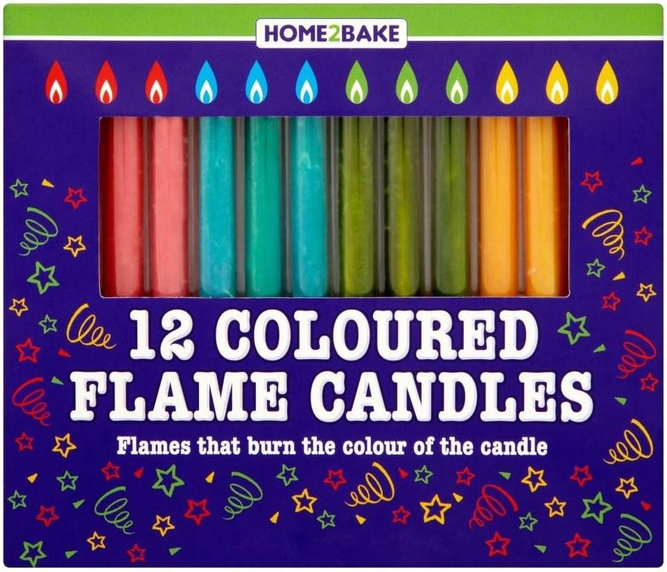Coloured Flame Candles (12)