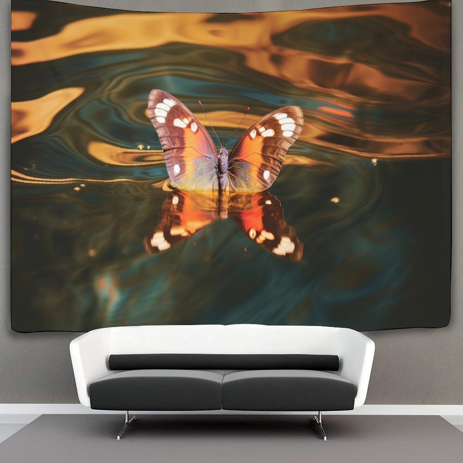 kaiyun Butterfly Tapestry Wall Hanging, for Bedroom Decor Birthday Party Celebration Or Garden Backdrop 100cmx150cm