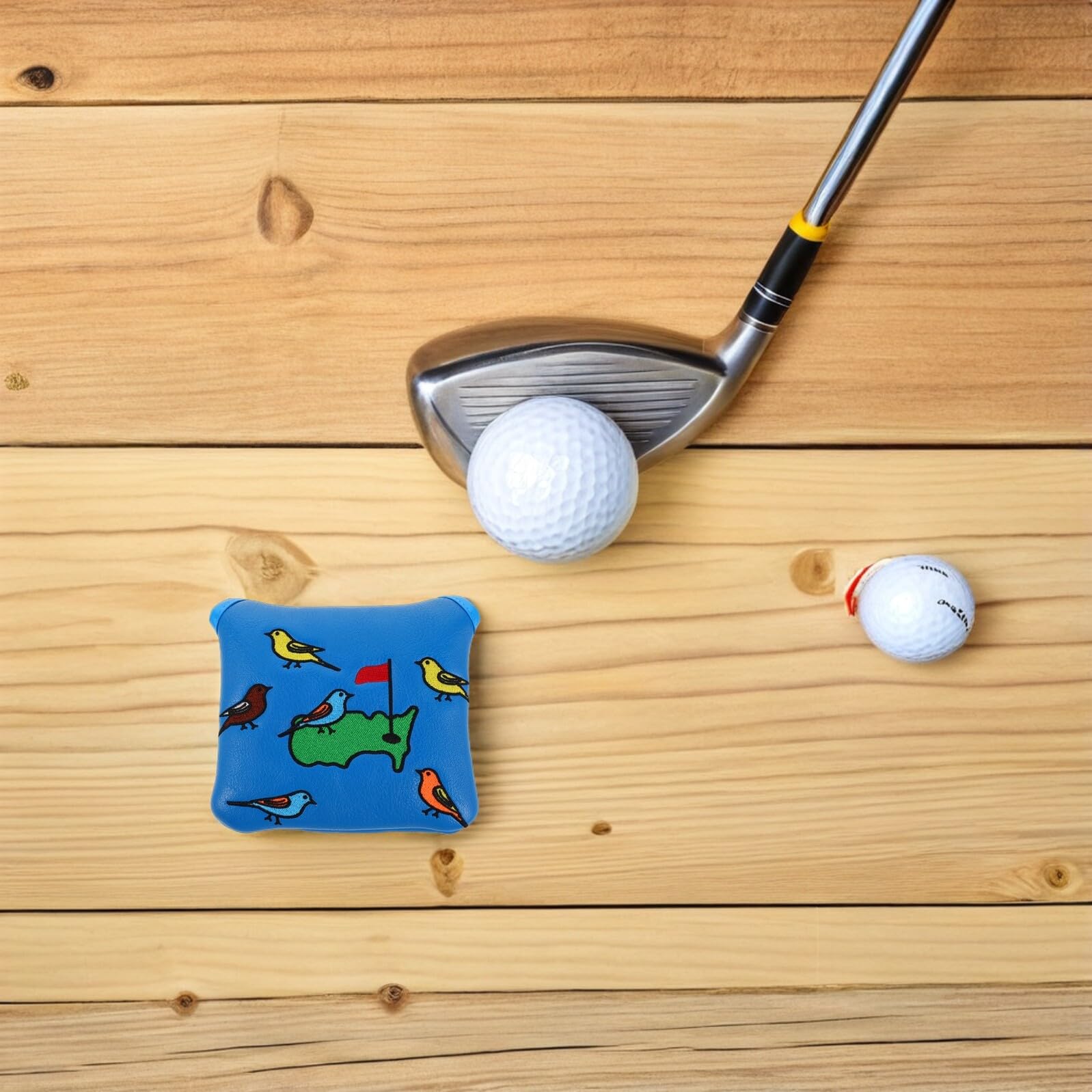 Funda para Putter de Golf Tipo Mazo, PU y Felpa Azul