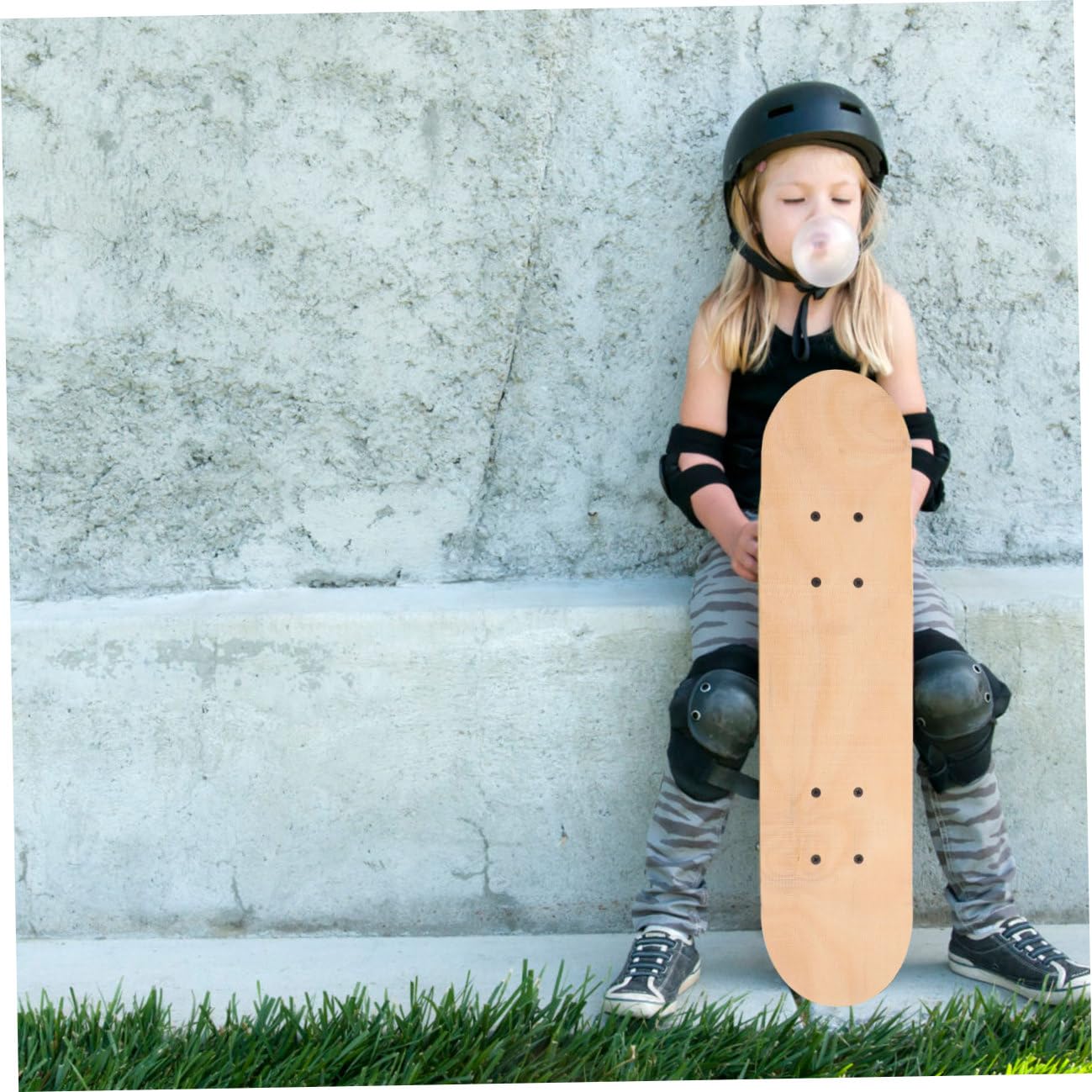 Tabla De Skate En Blanco para Pintar, Doble Extremidad, Ligera y Resistente, Material Duradero, Kit DIY para Niños y Adultos, Adecuado para Trucos, Skate Parks y Arte Creativo Al Aire Libre