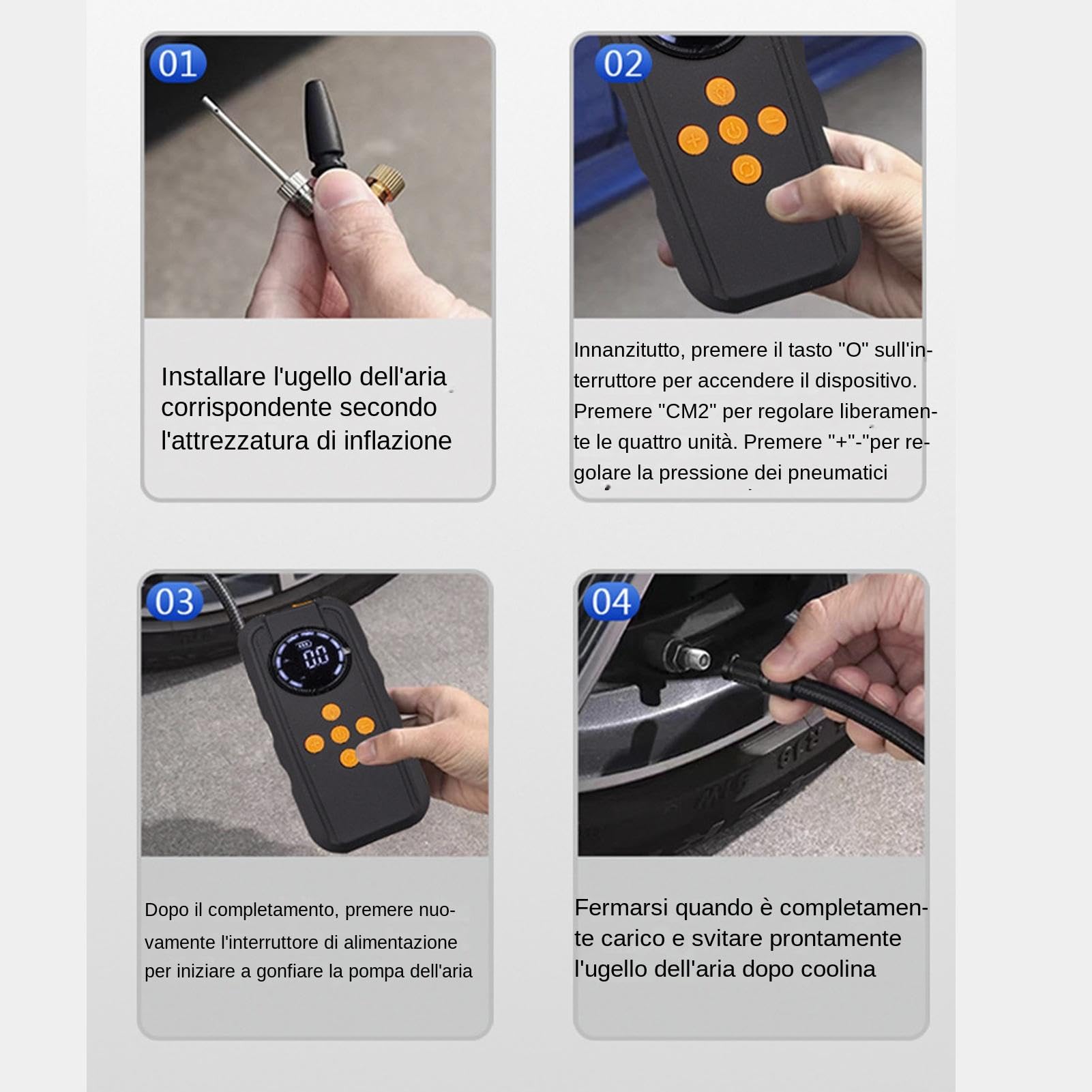 Avviatore di emergenza per batteria per auto, pompa gonfiabile per auto
