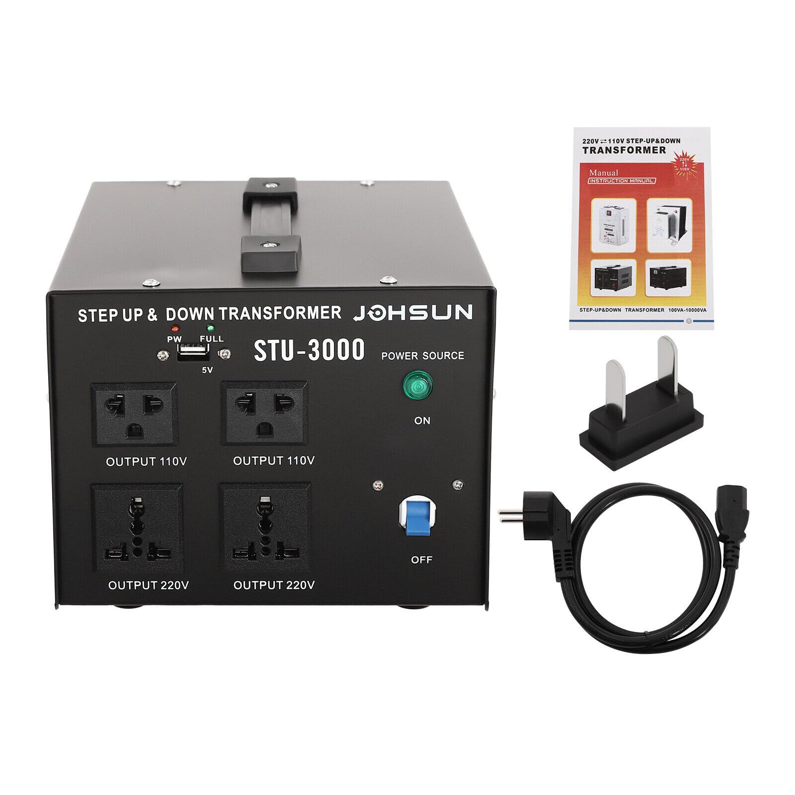 Transformador de tensión AC 220 V 110 V 3000 W USB 220 V a 110 V convertidor